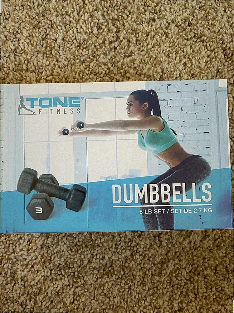 Tone Fitness 6LB dumbbells Set (3LB Weights)
