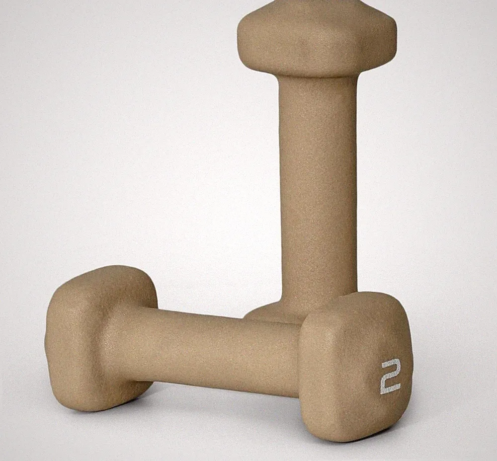 Tone Fitness Neoprene Dumbbell Pairs Anti-Roll Square Head Multiple Weights