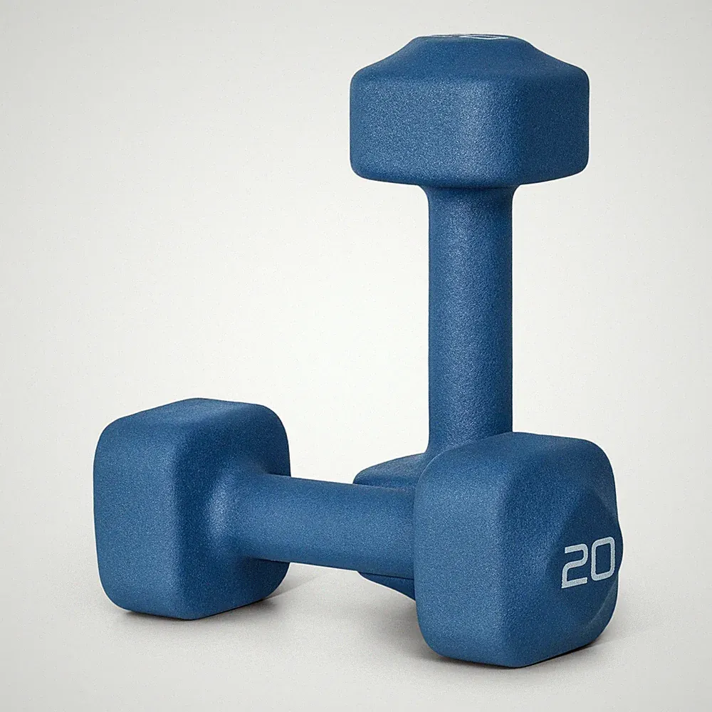 Tone Fitness Neoprene Dumbbell Weight Pairs with Anti-Roll Square Head | Mult...