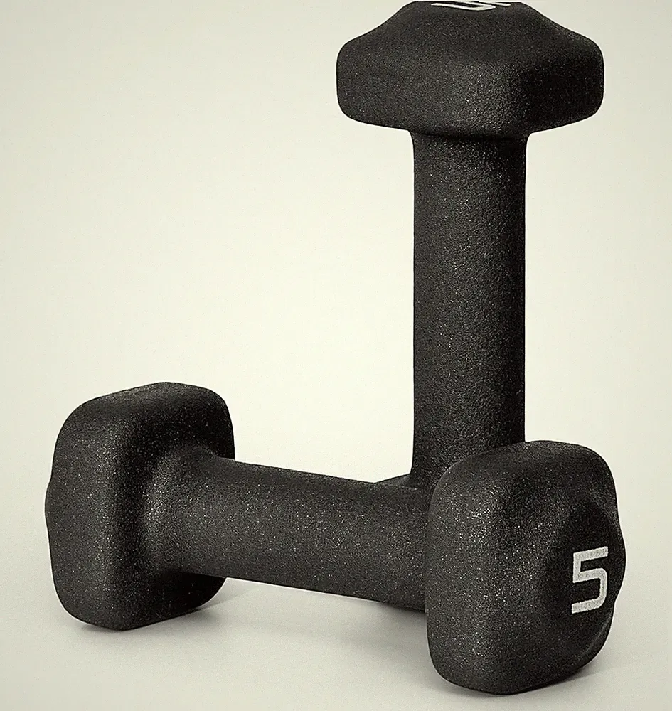 Tone Fitness Neoprene Dumbbell Weight Pairs with Anti-Roll Square Head | Multipl