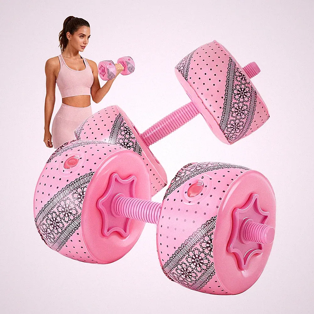 Travel Weights Water Filled Dumbbell Set of 2,6LB Hand Weights for at Home Gy...