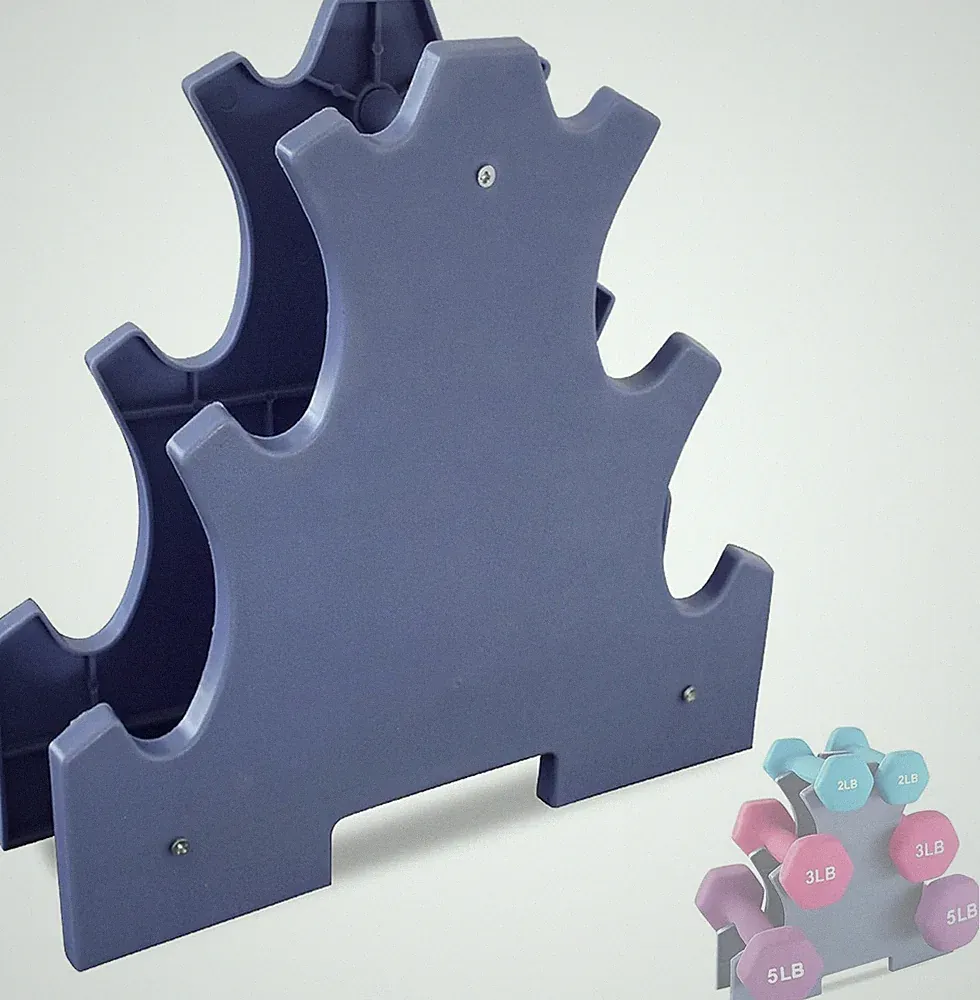 Triangular Dumbbell Stand for Enhanced Stability – Ideal for Home Workouts