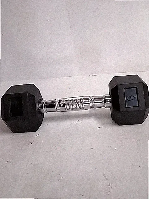 Troy 12-Sided Rubber Encased Dumbbell - 8 lbs. - Sold as single dumbbell