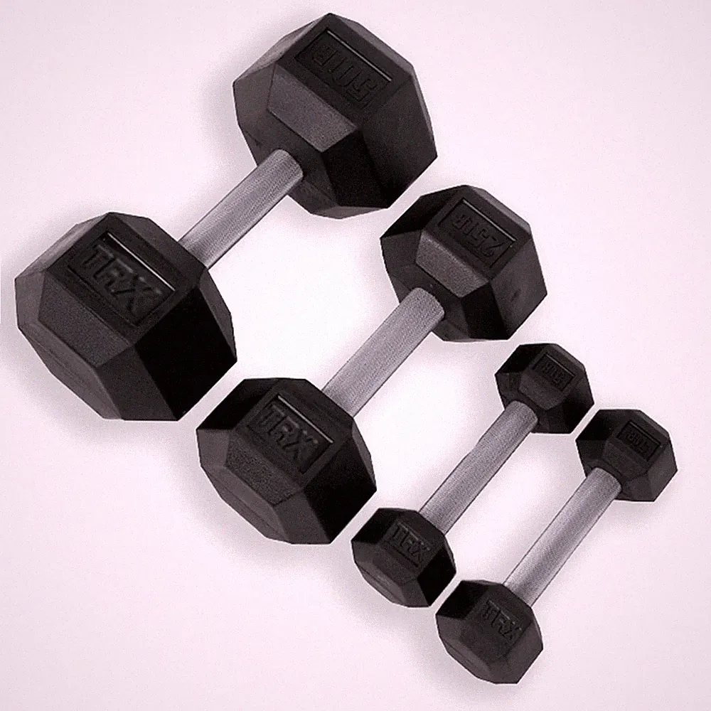 TRX Hex Rubber Dumbbell 30 Lb - Sold By Each