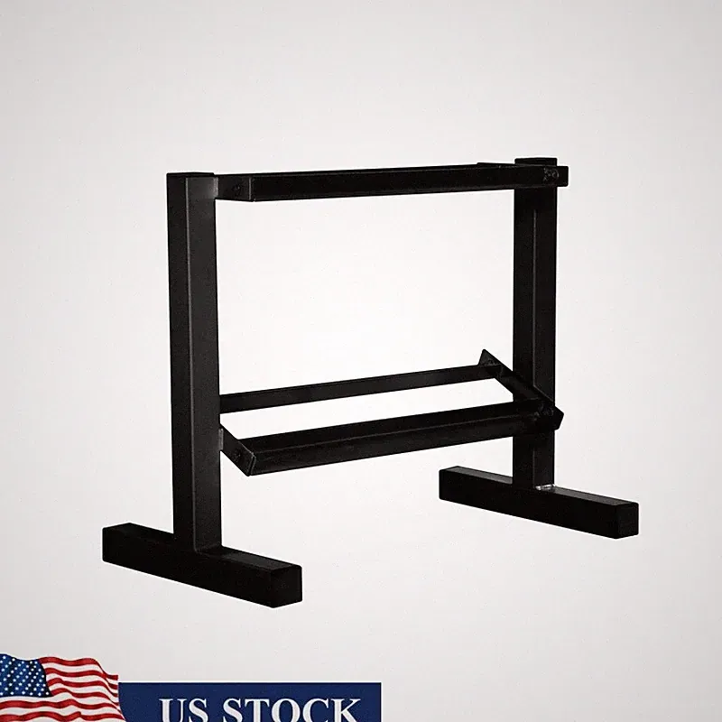 Two-Tier Dumbbell Rack Storage Weight Organizer Heavy Duty Steel Home Gym New