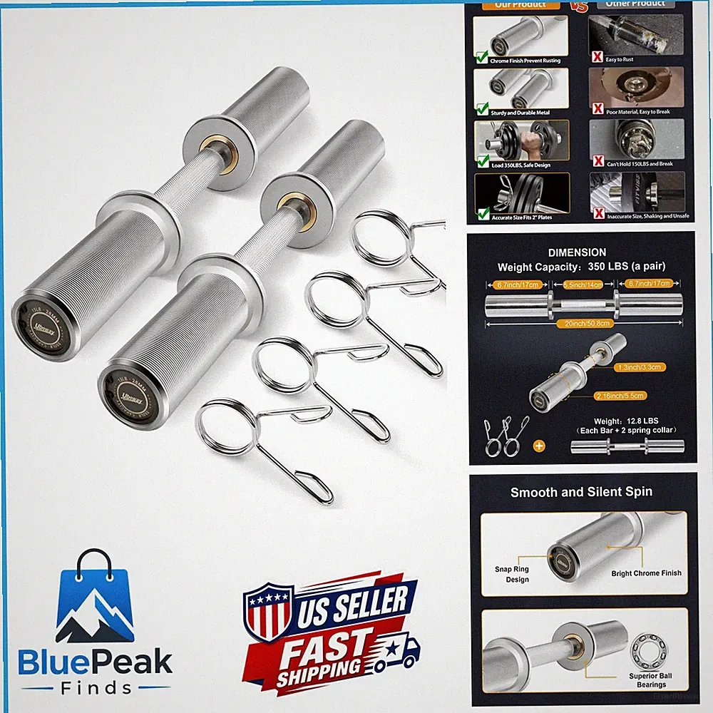 Uboway 20Olympic Dumbbell Handles In Commercial Grade Heavy Duty Olympic