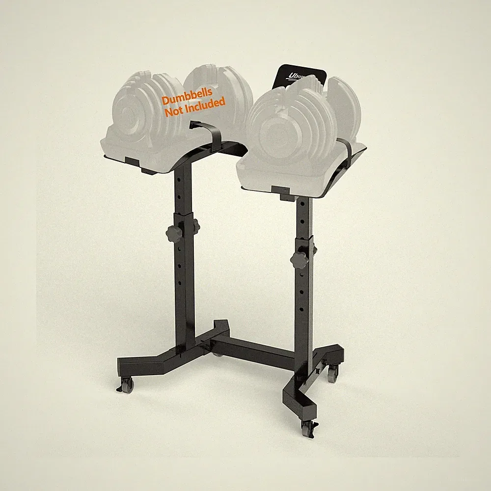 Uboway Adjustable Dumbbell Stand- Dumbbell Rack with 4 Level Height Adjustmen...
