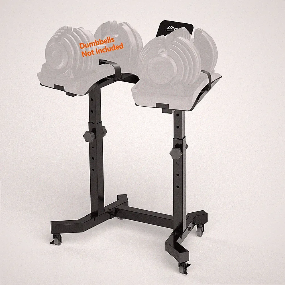 Uboway Adjustable Dumbbell Stand- Dumbbell Rack with 4 Level Height Adjustment