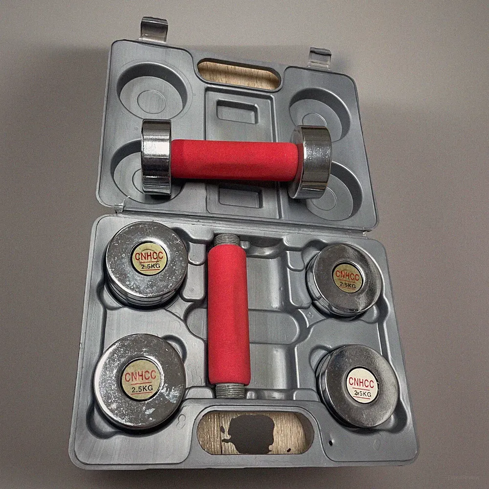 💪 Ultra-Portable Adjustable Dumbbell Set – CNHCC Rare Compact Chrome 💪