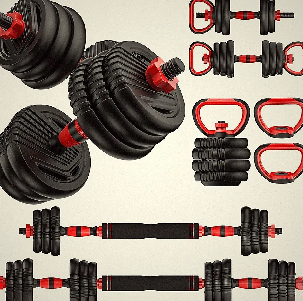 UNNMIIY AD55LBS Adjustable Dumbbells 20/30/45/70/90lbs Free Weight Set