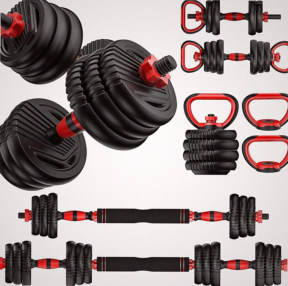 Unnmiiy Adjustable Dumbbells 20/30/45/70/90Lbs Weight Set Connector5 In1