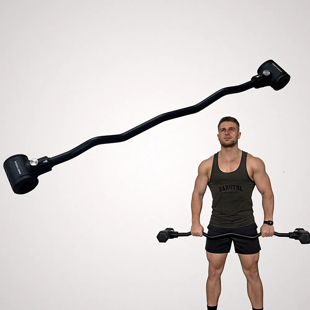 Upgrade Curl Dumbbell Barbell Converter Bar Adjustable Weight Capacitry For Gym