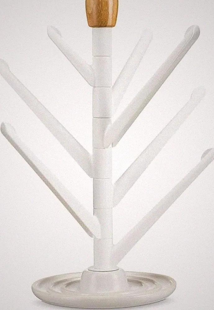 Upright Kitchen Drying Rack Ceramic Base Perfect for Bottles Dishcloths Bags