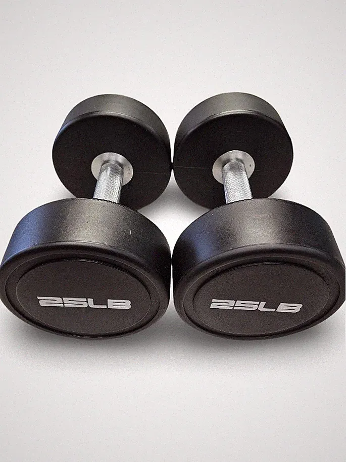 Urethane Round Pro Dumbbells, 5-50 LB Set
