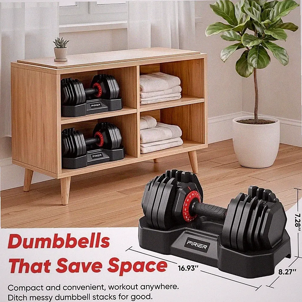 US Local Stock Best Choice Adjustable Dumbbell Set 50LB 18-in-1 Free Weight