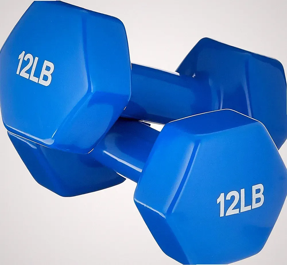 US Pair Dumbbell Vinyl Coated Hex Dumbbell Hand Weight, 2/3/5/7/8/10/12/15/20lb