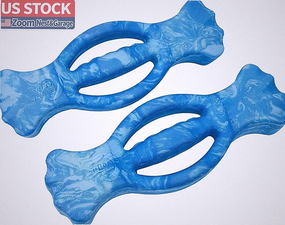 US Stock Aqua Water Fitness Ergo Dumbbells Low Impact Resistance Light Blue
