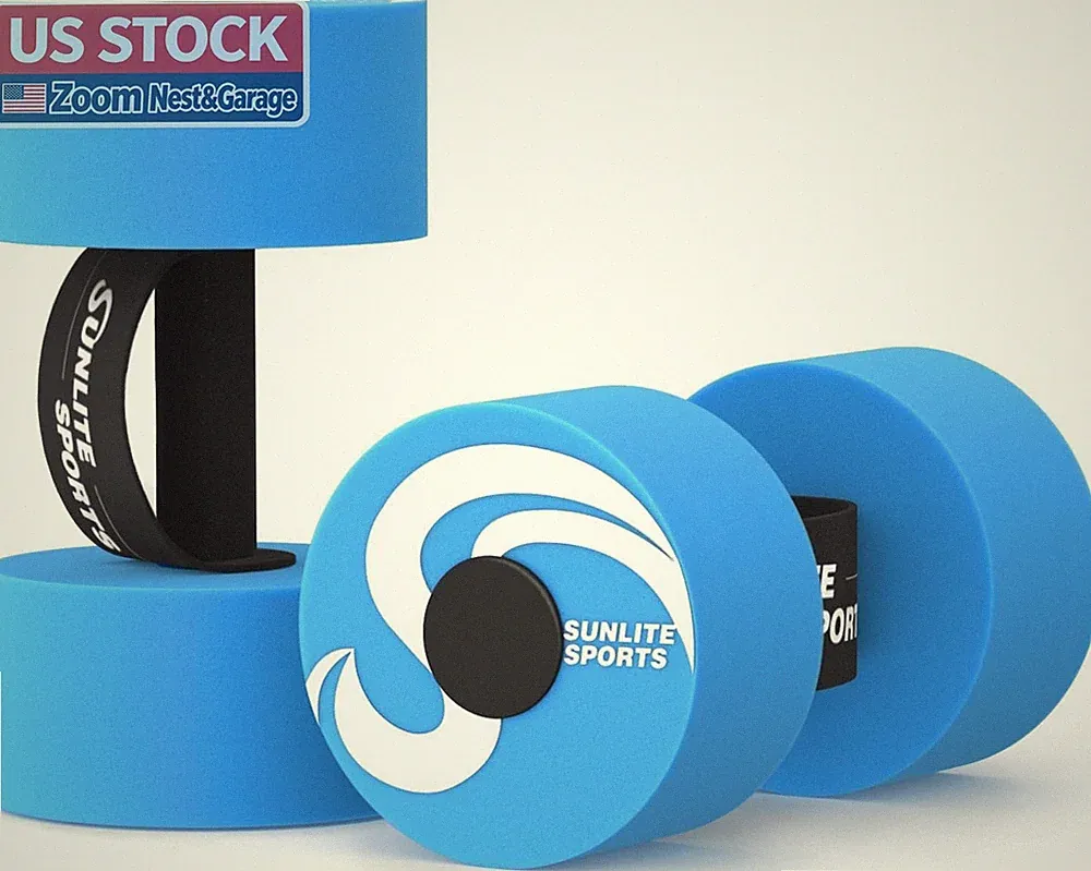 US Stock Sunlite Sports Water Weights 2 Pack Pool Exercise Dumbbells EVA