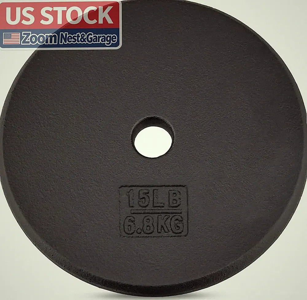 US Stock Yes4All Weight Plates 1 Inch Cast Iron 5 50 LB Strength Training