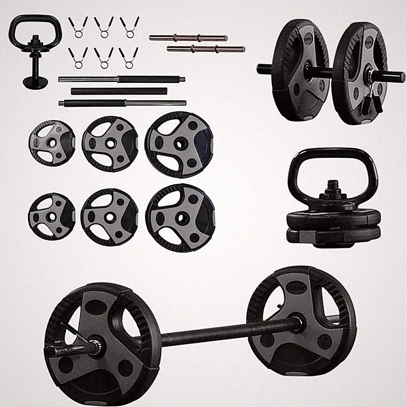 Us Weight 43 Pound Adjustable Weight Set 55 Barbell Dumbbells And Kettlebell