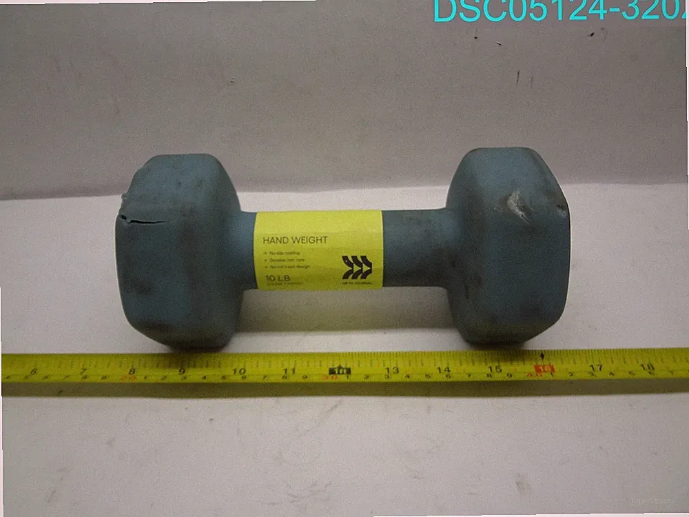 Used Item 10 lb Hex Dumbbell Neoprene Gray All in Motion 018713638267