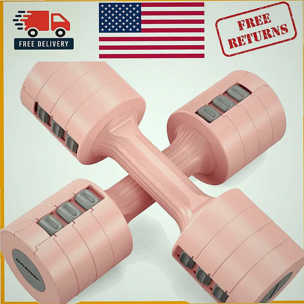 Versatile 10 lb Adjustable Dumbbells Set - Non-Slip Weights for Any Training