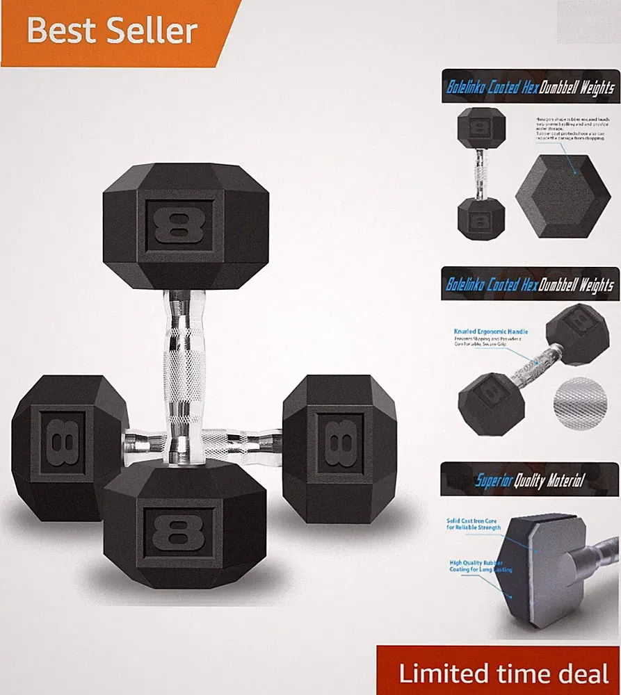 Versatile 2-Piece 8 LB Hex Dumbbells: Effective Strength Training for Everyone