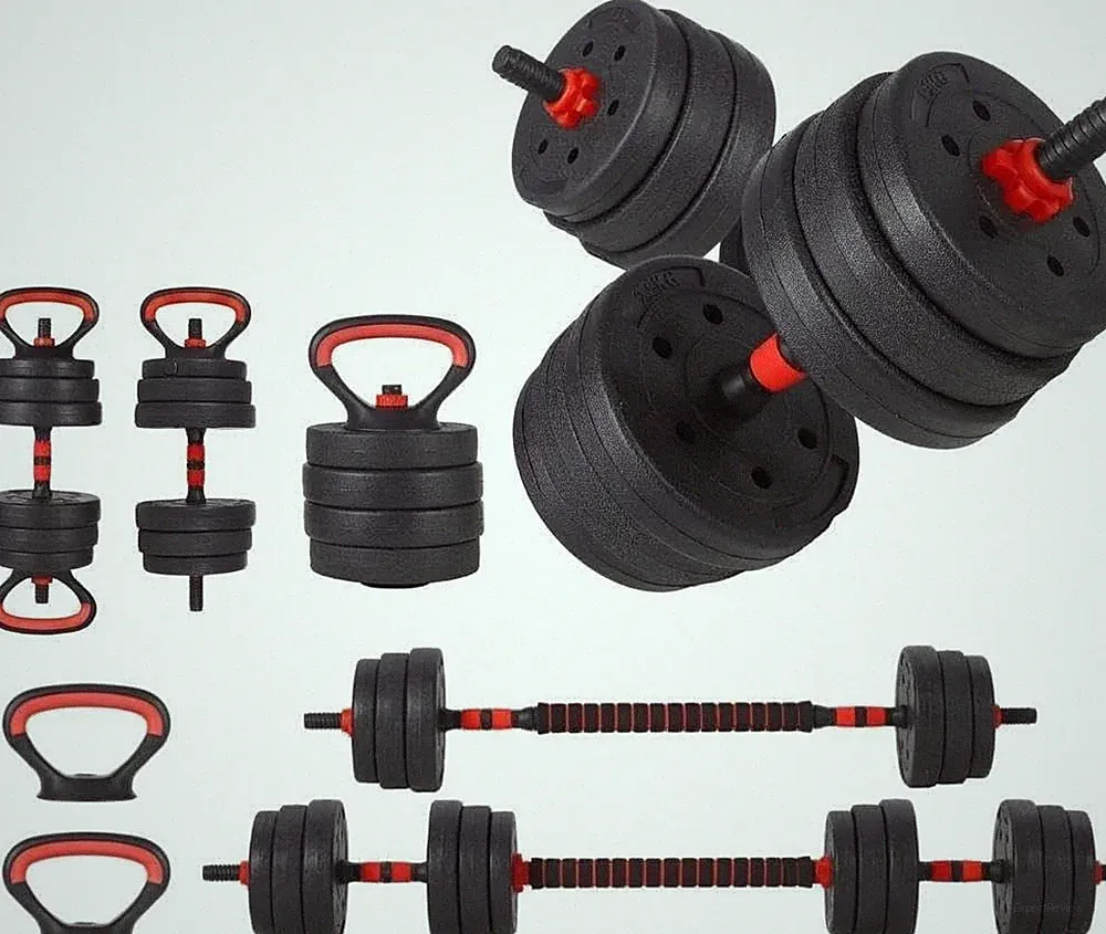 Versatile 4-in-1 Adjustable Dumbbell Set - 44LB for Home Gym Fitness