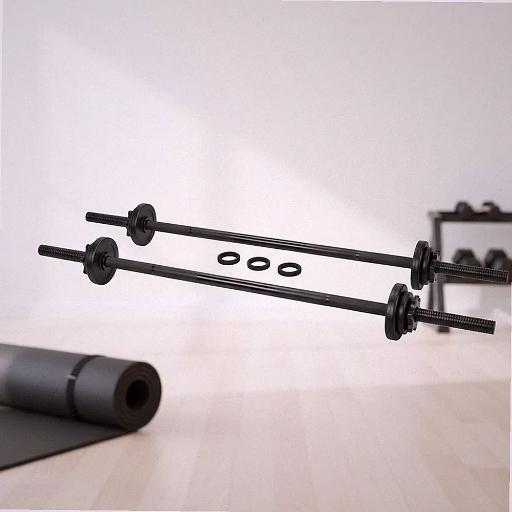 Versatile 60" Barbell Set: Straight Bar & EZ Curl for Weightlifting Excellence