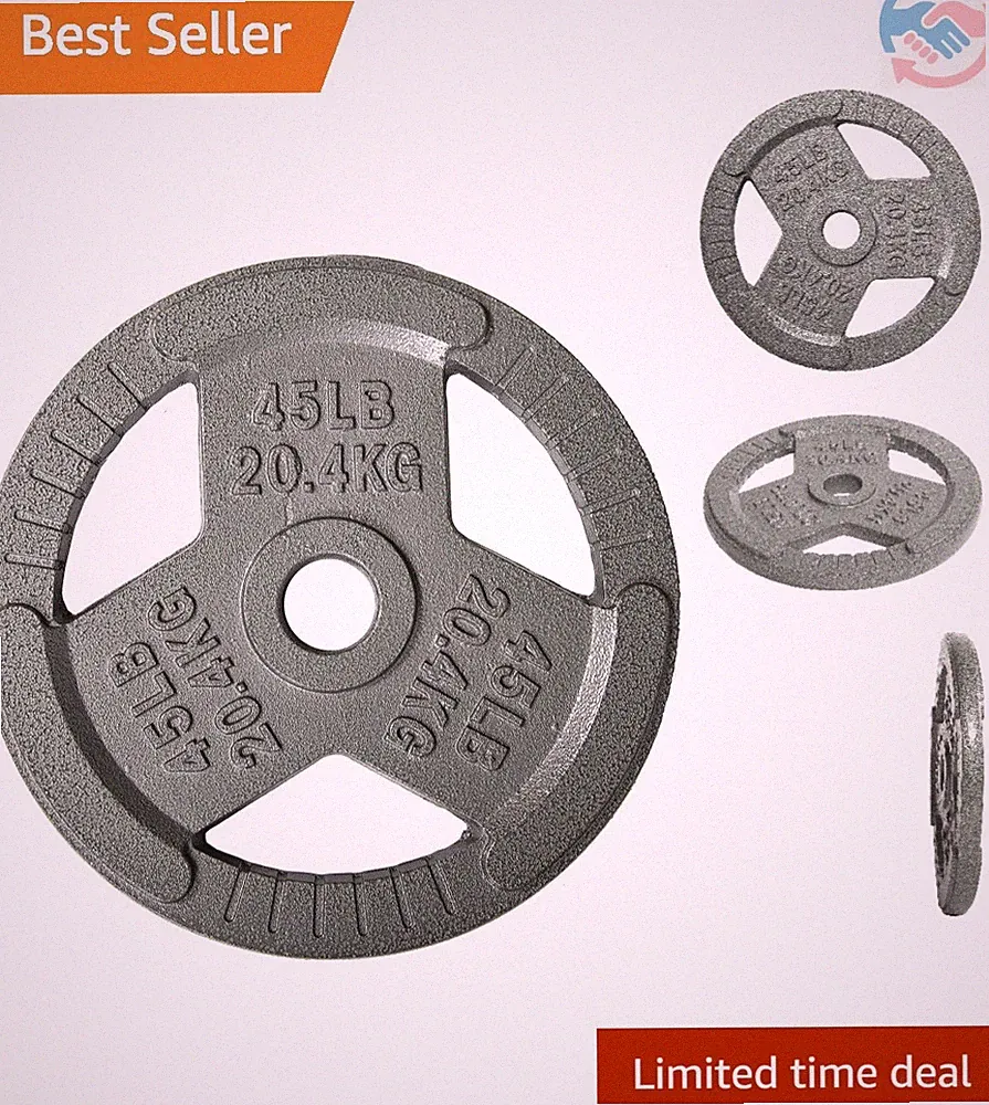 Versatile 95 lbs Barbell Set with Standard 5FT Bar & Durable Cast Iron Plates