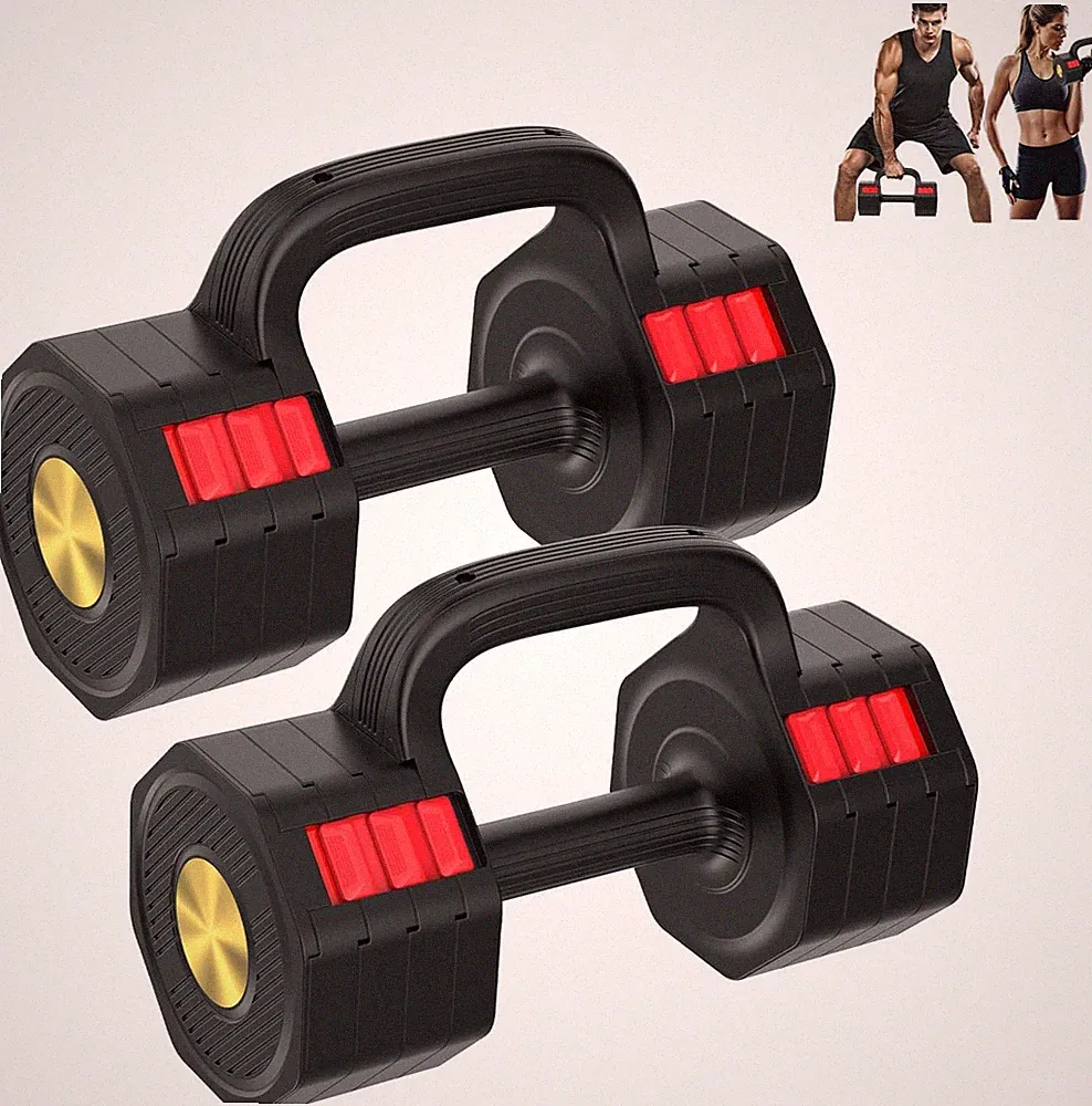 Versatile Adjustable Dumbbell Set - 4 Weight Levels for Home Strength Training