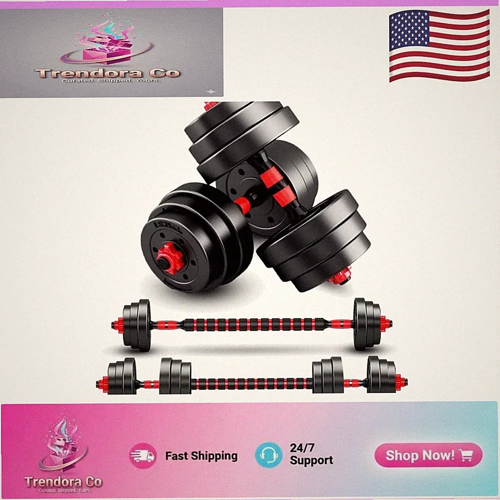 Versatile Adjustable Dumbbell Set - 40 lbs Heavy Duty for All Fitness Levels