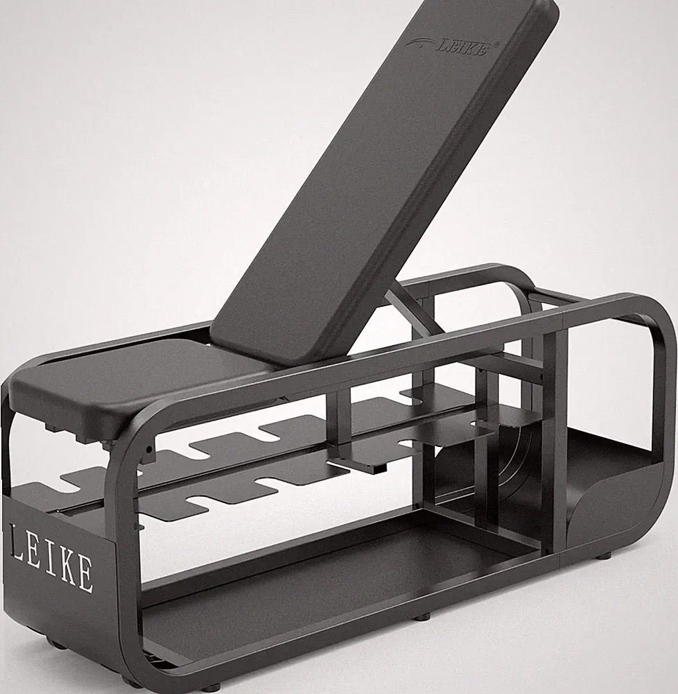 Versatile Adjustable Weights Bench with Dumbbell Storage & Cast Iron Stand