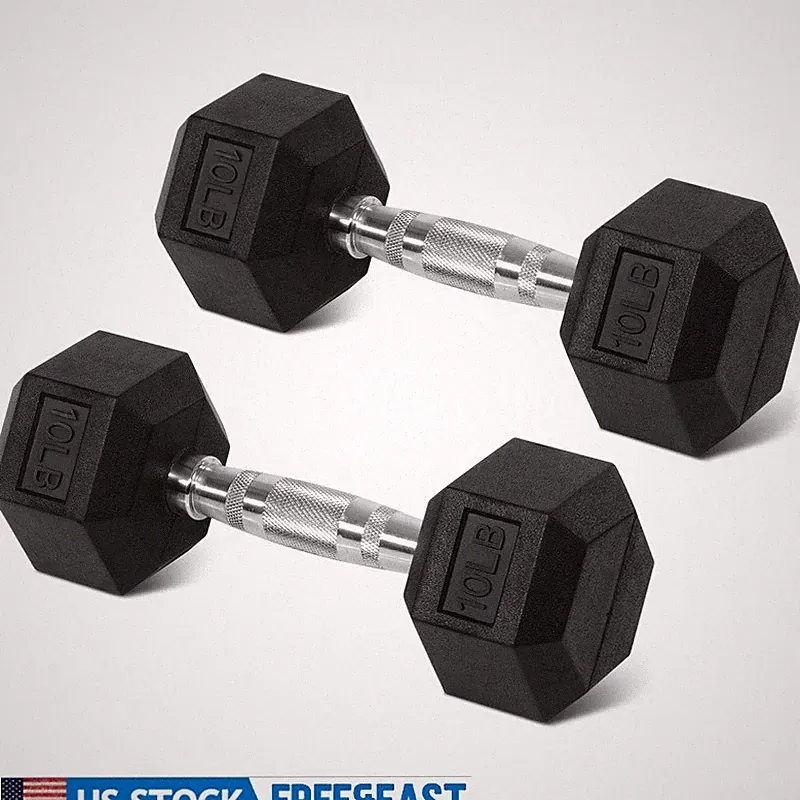 Versatile Hex Dumbbell Set Anti-Slip Grip Adjustable Weight Pair Home Gym New