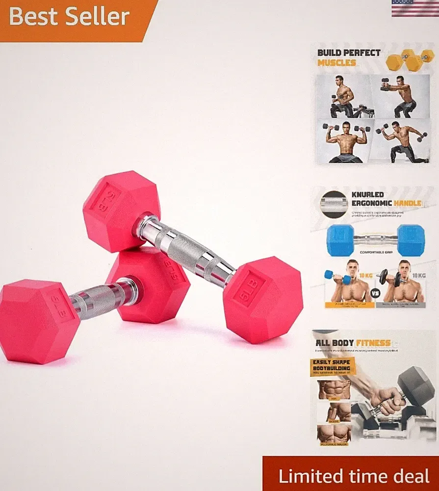 Versatile Light Pink Dumbbells Set - Comfortable, Rust Resistant & Eco-Friendly