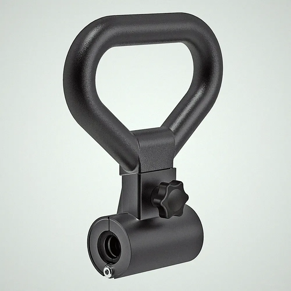 Versatile Steel Dumbbell to Kettlebell Converter Handle, Non-Slip Ergonomic G...