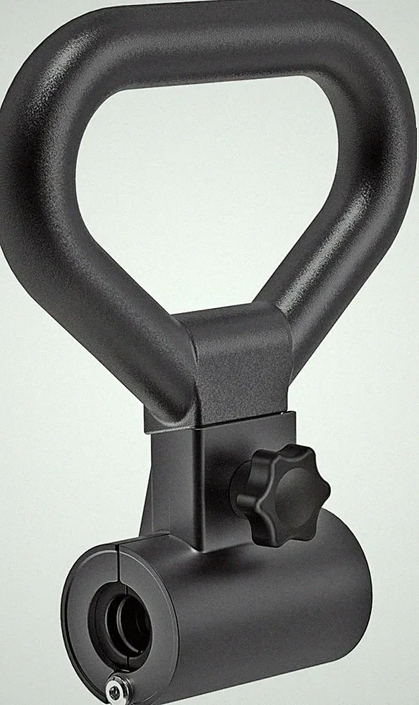 Versatile Steel Dumbbell to Kettlebell Converter Handle, Non-Slip Ergonomic Grip