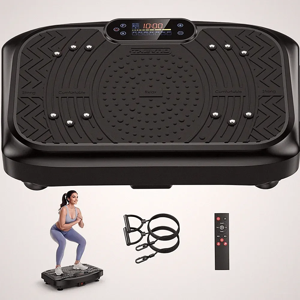 Vibration Plate Exercise Machine 450 Lbs Capacity, 199 Speeds Workout Vibrati...