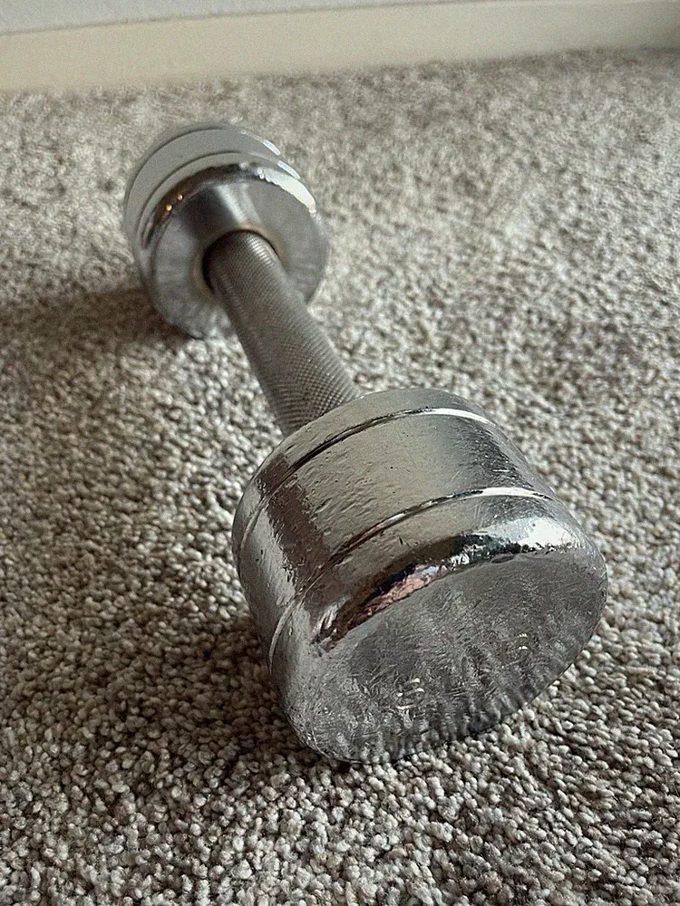 Vintage Chrome 8Lb Dumbbell Unbranded Single Dumbbell Weight