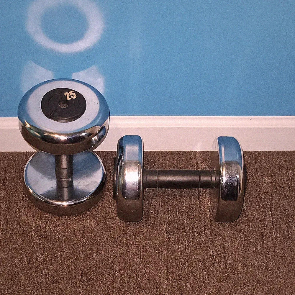 25 lb chrome dumbbells
