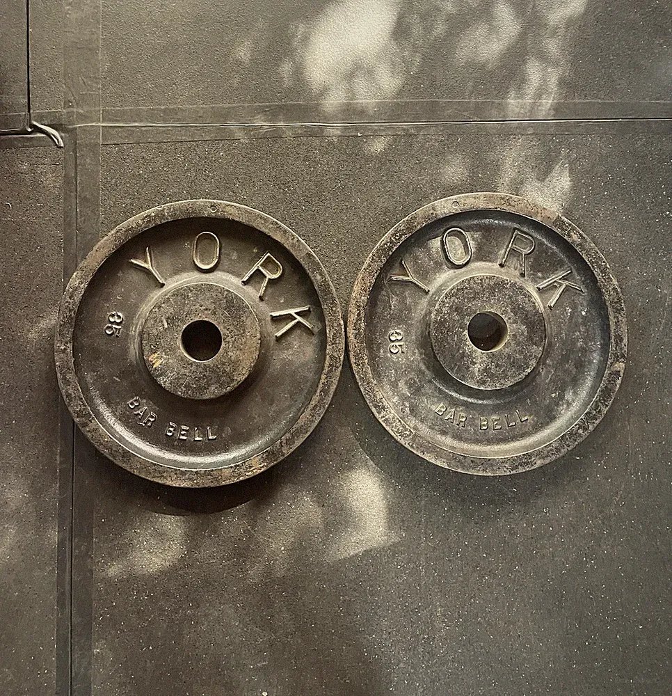 Vintage York 35lb Milled Olympic Barbell Weight Plates (70lbs)