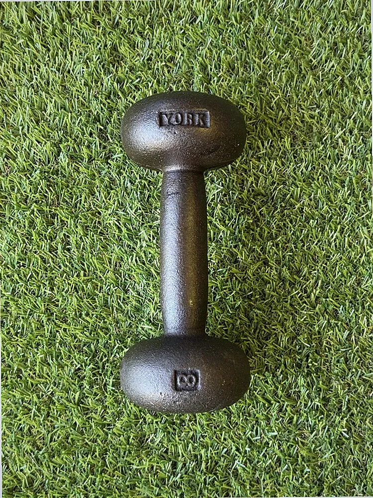 Vintage York USA 8lb SINGLE Bun Dumbbell - Cast Iron