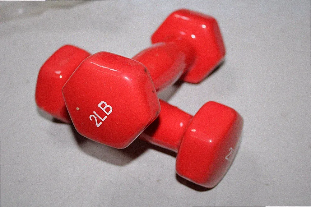 Vinyl Coated Dumbbell (Pair) – Exercises – Strength Training - 2 lb each