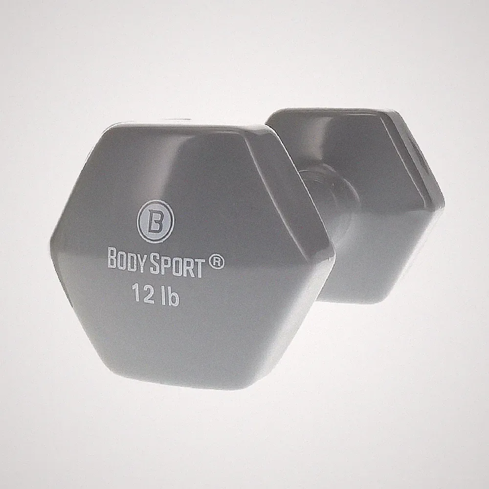 VINYL DUMBBELL, 12 LBS, LATEX-FREE