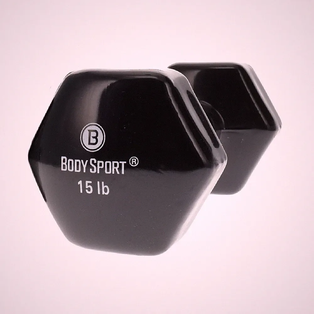 VINYL DUMBBELL, 15 LBS, LATEX-FREE