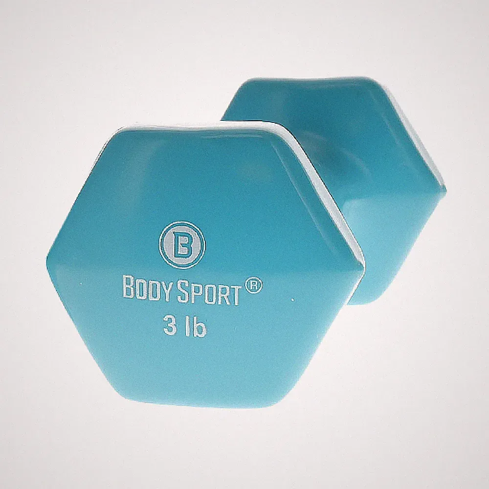 VINYL DUMBBELL, 3 LBS, LATEX-FREE