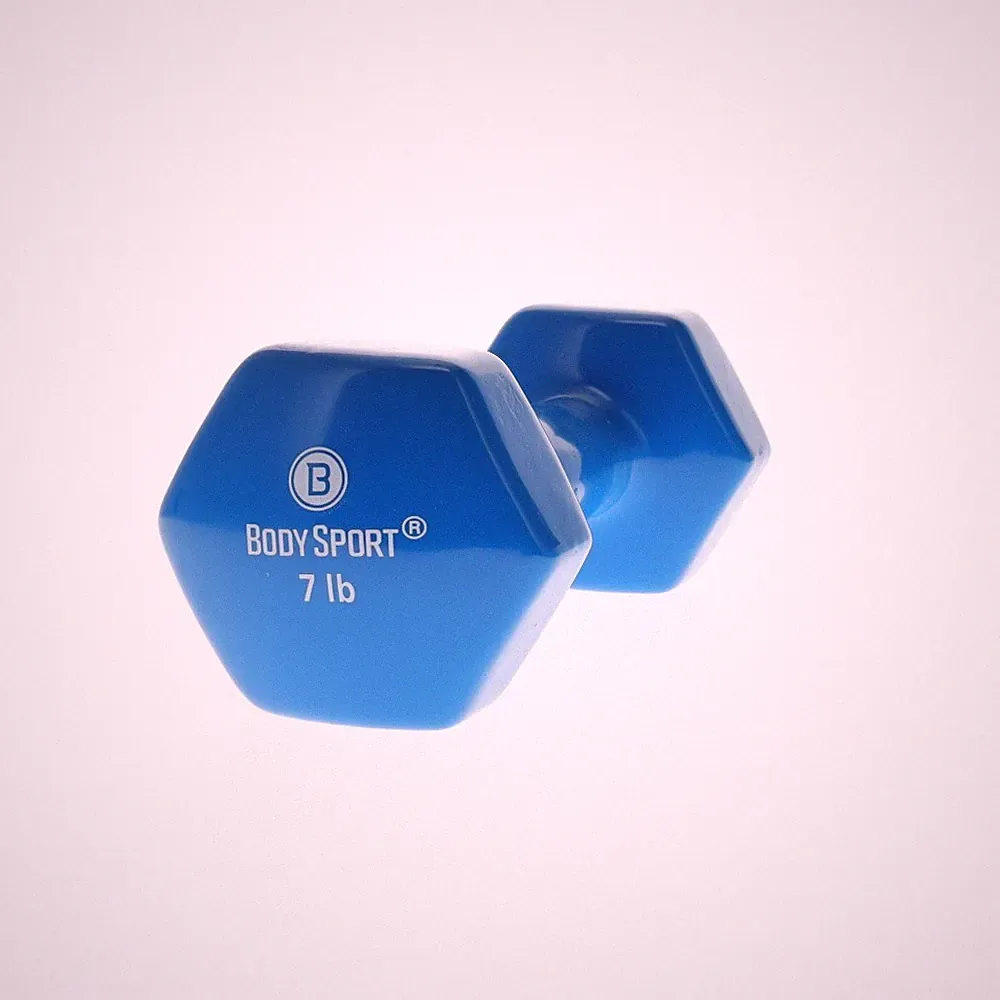 VINYL DUMBBELL, 7 LBS, LATEX-FREE