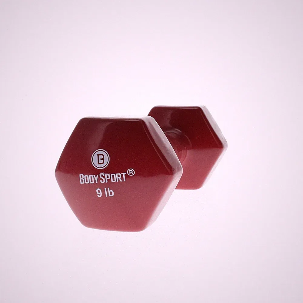 VINYL DUMBBELL, 9 LBS, LATEX-FREE