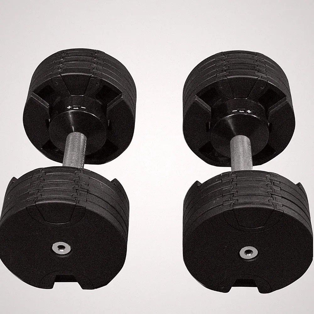 Vlex Original Adjustable Dumbbells, Sold as Pair (Set of 2) — up to 20 kg/45 lbs