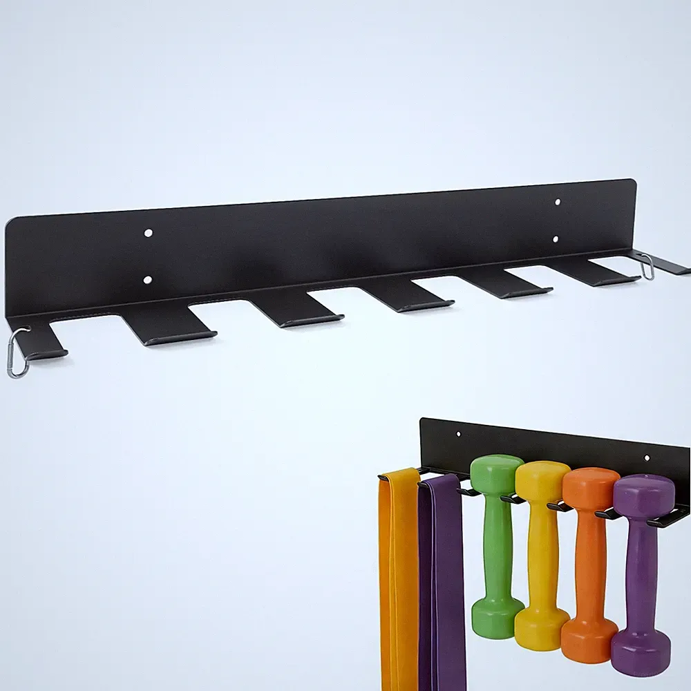 Wall Mounted Dumbbell Rack for Home Gym, Heavy Duty Metal Storage Organizer w...